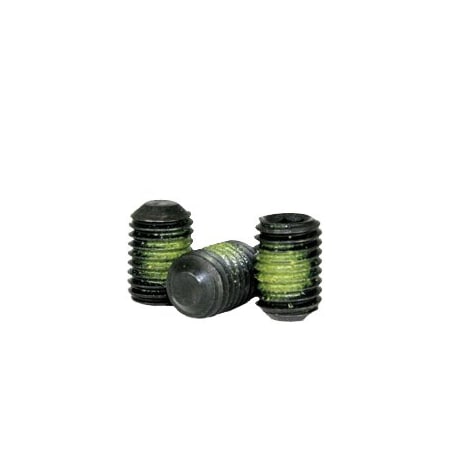 Newport Fasteners Nylon Patch Socket Set Screw Flat Point, 5/16-24 x 5/16", Alloy Steel, Black Oxide, 100PK 834647-100